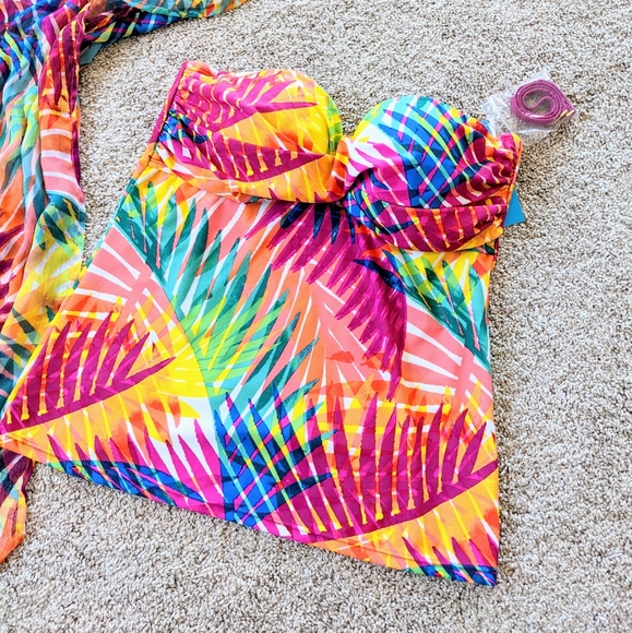 Into the Blue Coverup and Tankini Top Set - Picture 3 of 7